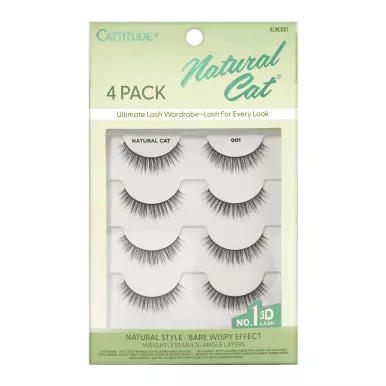 EBIN CATTITUDE Eyelashes - Natural Cat (4 Pairs)